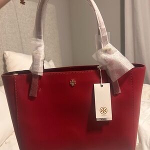 Tory Burch Red Leather Tote Bag - brand new with tags
